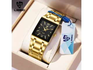 Liebig luxury golden quartz wristwatches for female girl