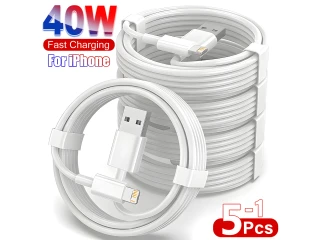 كابل شحن سريع 1-5 PD 40 واط لهاتف Apple iPhone 14 11 13 12 Pro Max Plus XS XR...