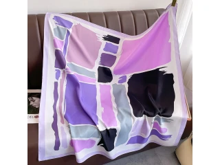 شال 90 90Cm Luxury Brand حرير Square Hijab